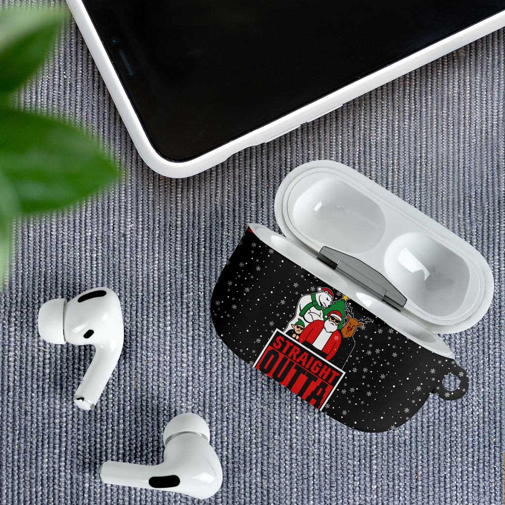 Christmas Straight Outta Gangsta Claus AirPods Case Xmas Holiday Patterns - Wonder Print Shop