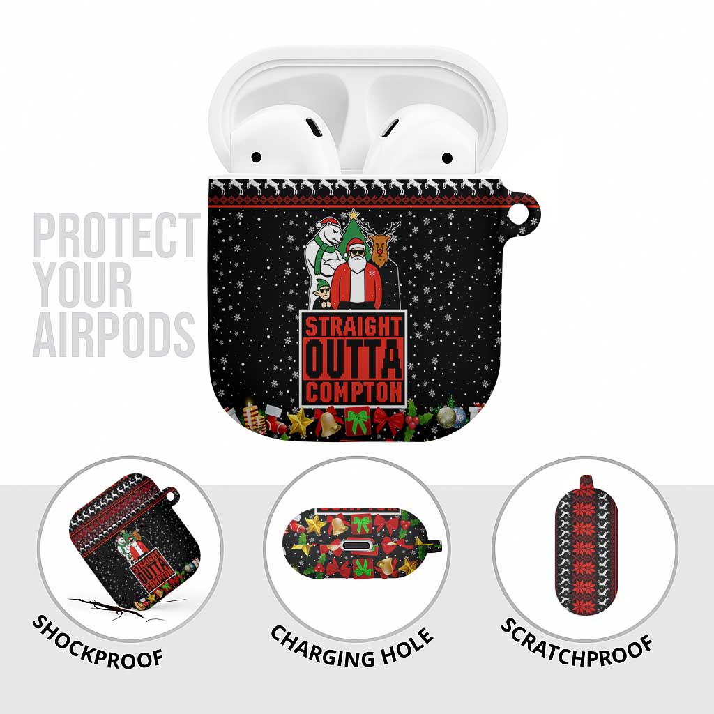 Christmas Straight Outta Gangsta Claus AirPods Case Xmas Holiday Patterns - Wonder Print Shop