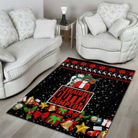Christmas Straight Outta Gangsta Claus Area Rug Xmas Holiday Patterns - Wonder Print Shop