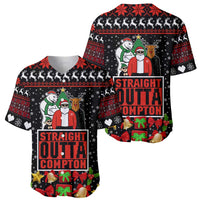Christmas Straight Outta Gangsta Claus Baseball Jersey Xmas Holiday Patterns - Wonder Print Shop