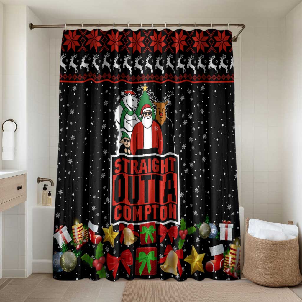 Christmas Straight Outta Gangsta Claus Bathroom Set Xmas Holiday Patterns - Wonder Print Shop