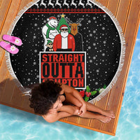 Christmas Straight Outta Gangsta Claus Beach Blanket Xmas Holiday Patterns - Wonder Print Shop