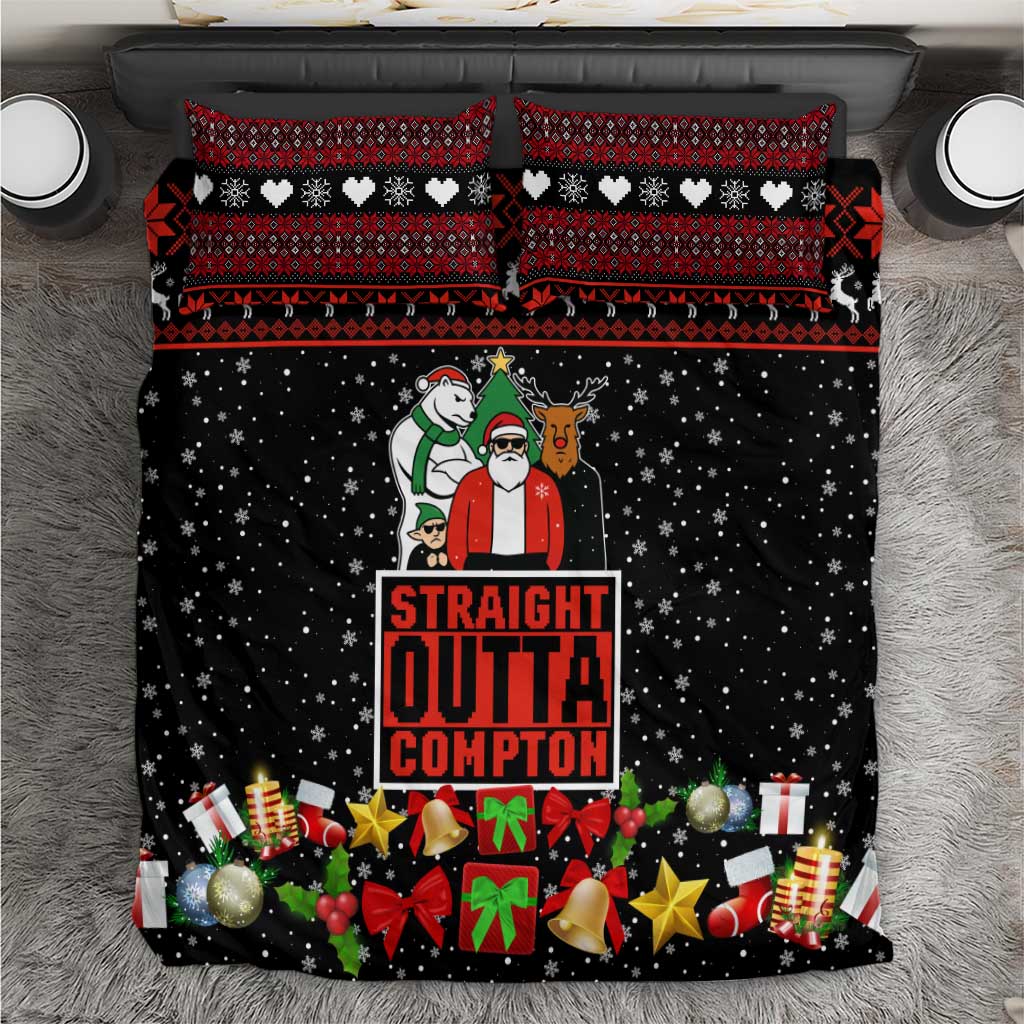 Christmas Straight Outta Gangsta Claus Bedding Set Xmas Holiday Patterns - Wonder Print Shop