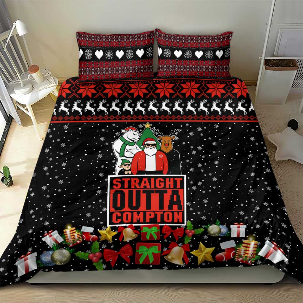 Christmas Straight Outta Gangsta Claus Bedding Set Xmas Holiday Patterns - Wonder Print Shop