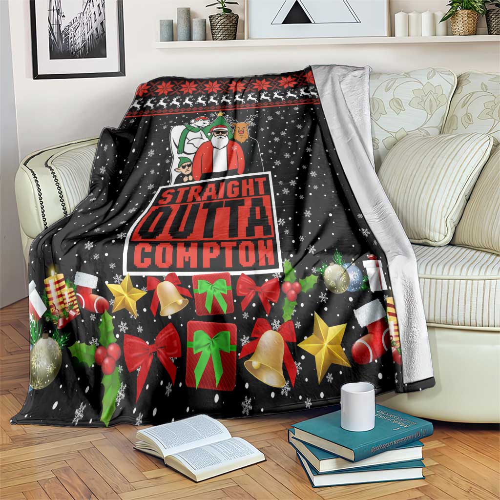Christmas Straight Outta Gangsta Claus Blanket Xmas Holiday Patterns - Wonder Print Shop
