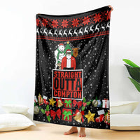 Christmas Straight Outta Gangsta Claus Blanket Xmas Holiday Patterns - Wonder Print Shop