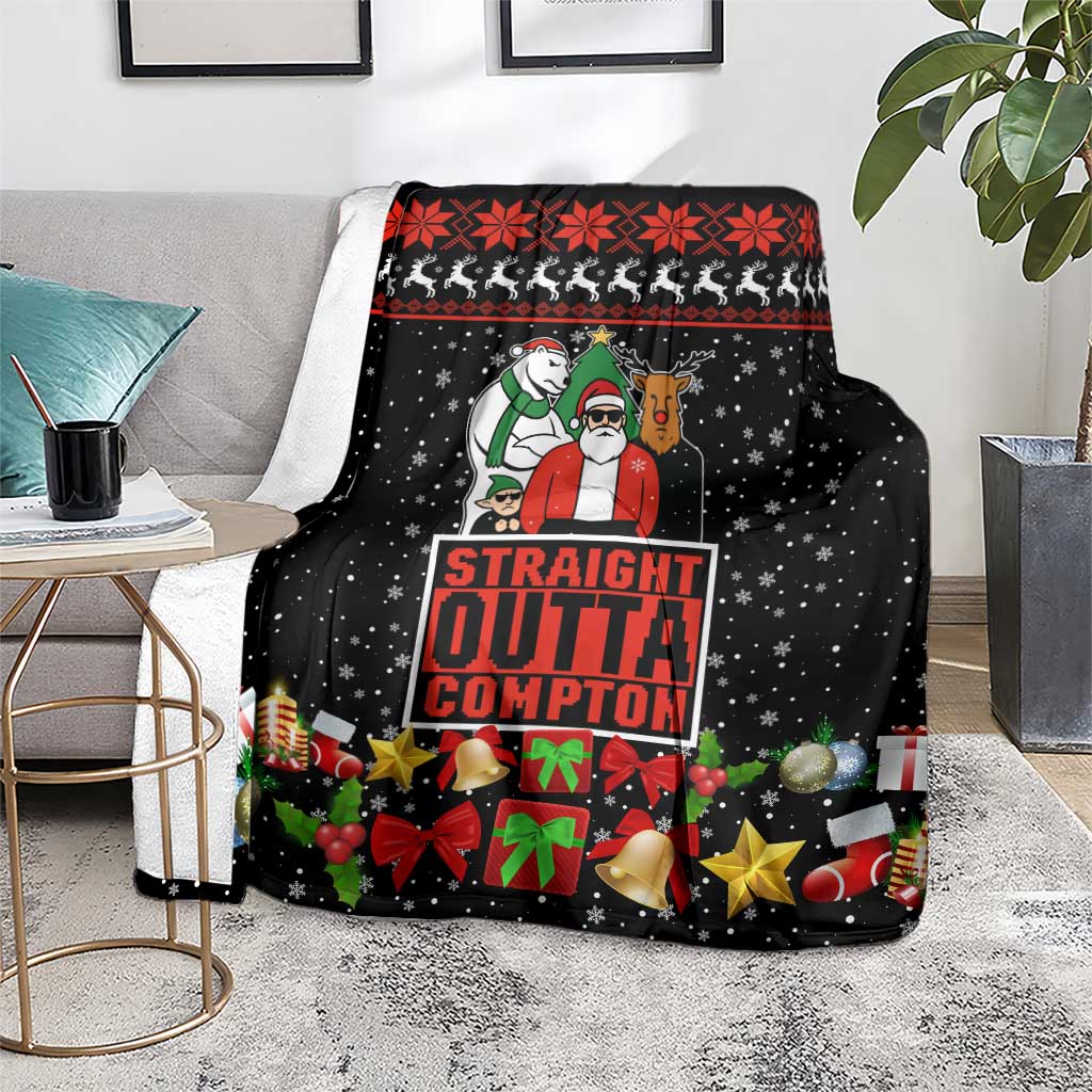Christmas Straight Outta Gangsta Claus Blanket Xmas Holiday Patterns - Wonder Print Shop