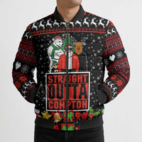 Christmas Straight Outta Gangsta Claus Bomber Puffer Jacket Xmas Holiday Patterns - Wonder Print Shop