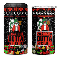 Christmas Straight Outta Gangsta Claus 4 in 1 Can Cooler Tumbler Xmas Holiday Patterns - Wonder Print Shop