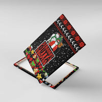 Christmas Straight Outta Gangsta Claus Canvas Wall Art Xmas Holiday Patterns - Wonder Print Shop