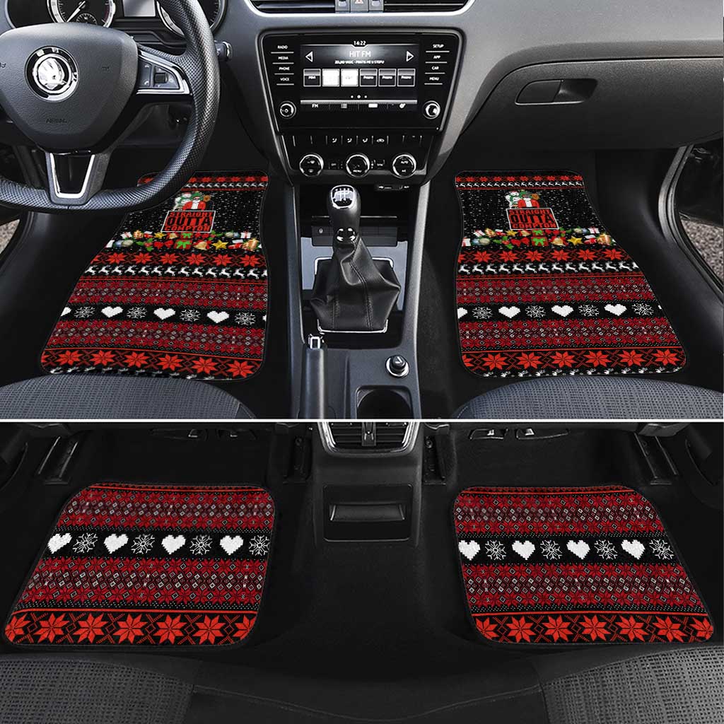 Christmas Straight Outta Gangsta Claus Car Mats Xmas Holiday Patterns - Wonder Print Shop