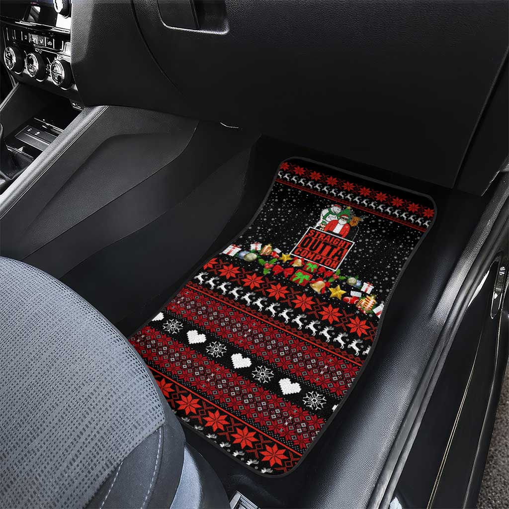 Christmas Straight Outta Gangsta Claus Car Mats Xmas Holiday Patterns - Wonder Print Shop