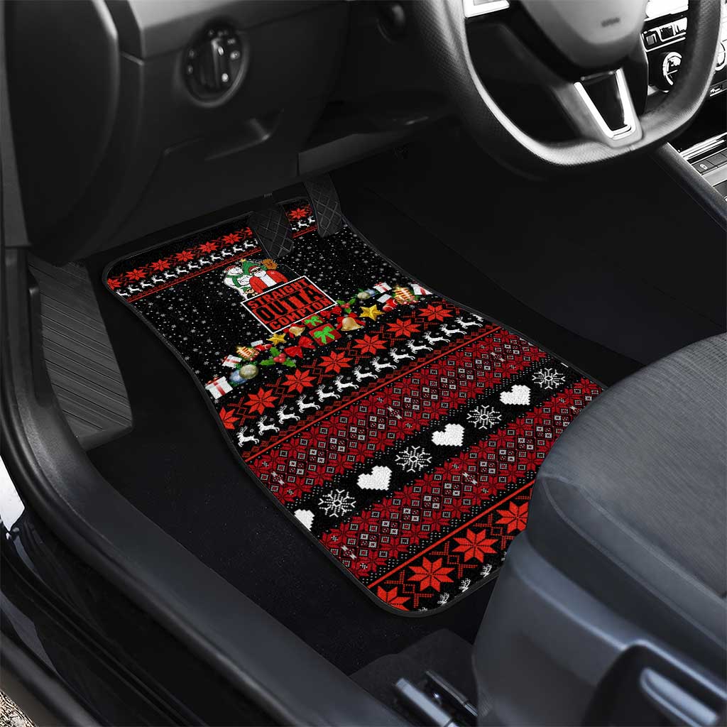 Christmas Straight Outta Gangsta Claus Car Mats Xmas Holiday Patterns - Wonder Print Shop