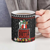 Christmas Straight Outta Gangsta Claus Ceramic Mug Xmas Holiday Patterns - Wonder Print Shop