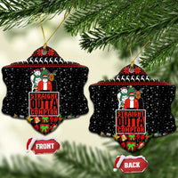 Christmas Straight Outta Gangsta Claus Ceramic Ornament Xmas Holiday Patterns - Wonder Print Shop