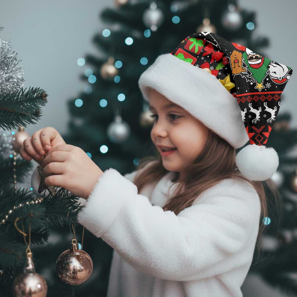 Christmas Straight Outta Gangsta Claus Christmas Santa Hat Xmas Holiday Patterns - Wonder Print Shop
