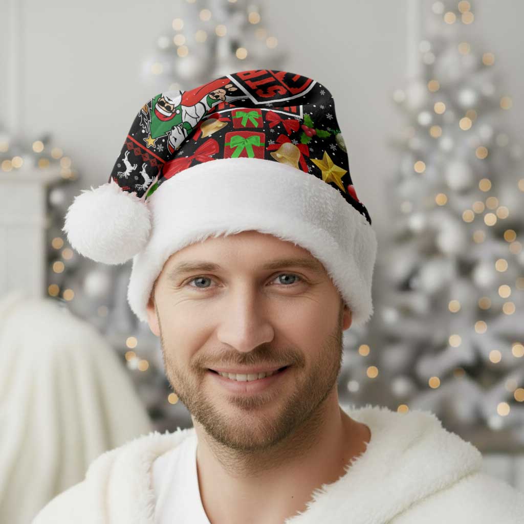 Christmas Straight Outta Gangsta Claus Christmas Santa Hat Xmas Holiday Patterns - Wonder Print Shop