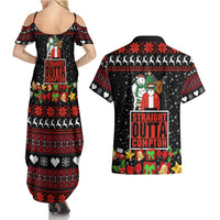 Christmas Straight Outta Gangsta Claus Couples Matching Summer Maxi Dress and Hawaiian Shirt Xmas Holiday Patterns - Wonder Print Shop