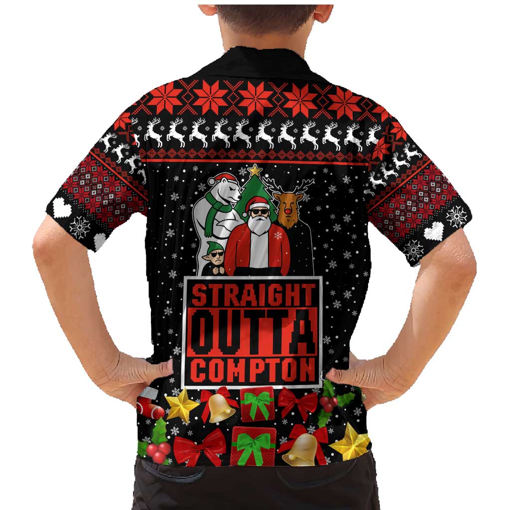 Christmas Straight Outta Gangsta Claus Family Matching Mermaid Dress and Hawaiian Shirt Xmas Holiday Patterns - Wonder Print Shop