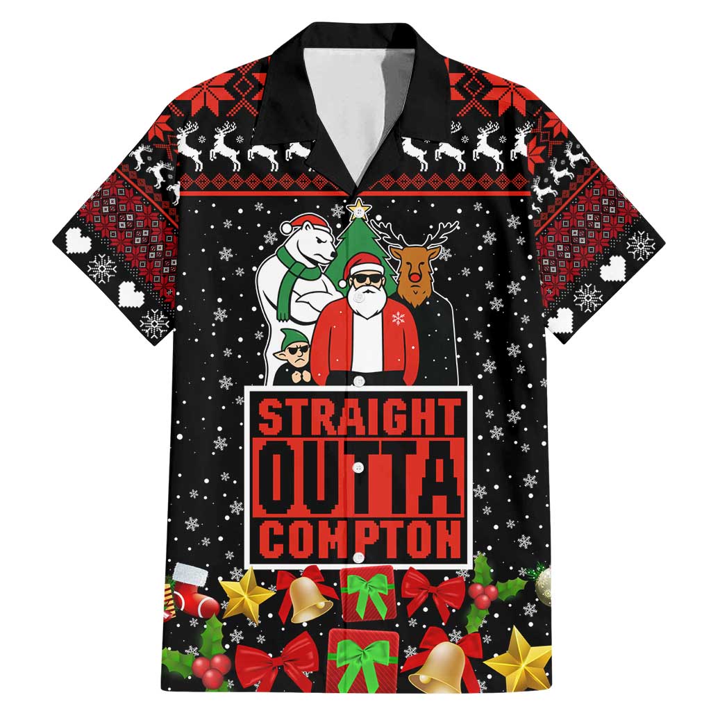 Christmas Straight Outta Gangsta Claus Family Matching Mermaid Dress and Hawaiian Shirt Xmas Holiday Patterns - Wonder Print Shop