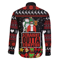 Christmas Straight Outta Gangsta Claus Family Matching Mermaid Dress and Hawaiian Shirt Xmas Holiday Patterns - Wonder Print Shop