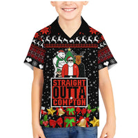 Christmas Straight Outta Gangsta Claus Family Matching Mermaid Dress and Hawaiian Shirt Xmas Holiday Patterns - Wonder Print Shop