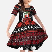Christmas Straight Outta Gangsta Claus Family Matching Off The Shoulder Long Sleeve Dress and Hawaiian Shirt Xmas Holiday Patterns - Wonder Print Shop
