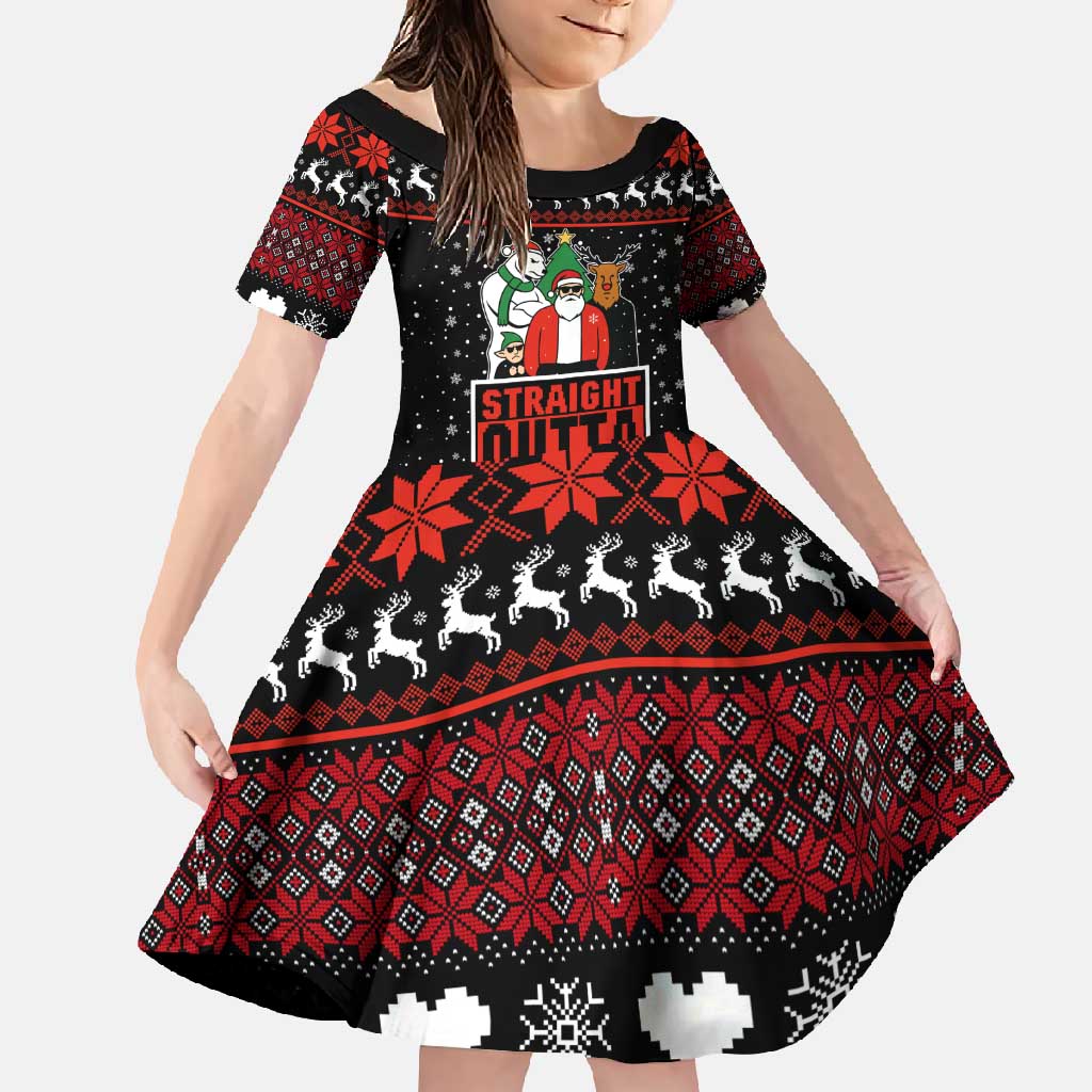 Christmas Straight Outta Gangsta Claus Family Matching Summer Maxi Dress and Hawaiian Shirt Xmas Holiday Patterns - Wonder Print Shop