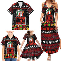 Christmas Straight Outta Gangsta Claus Family Matching Summer Maxi Dress and Hawaiian Shirt Xmas Holiday Patterns - Wonder Print Shop