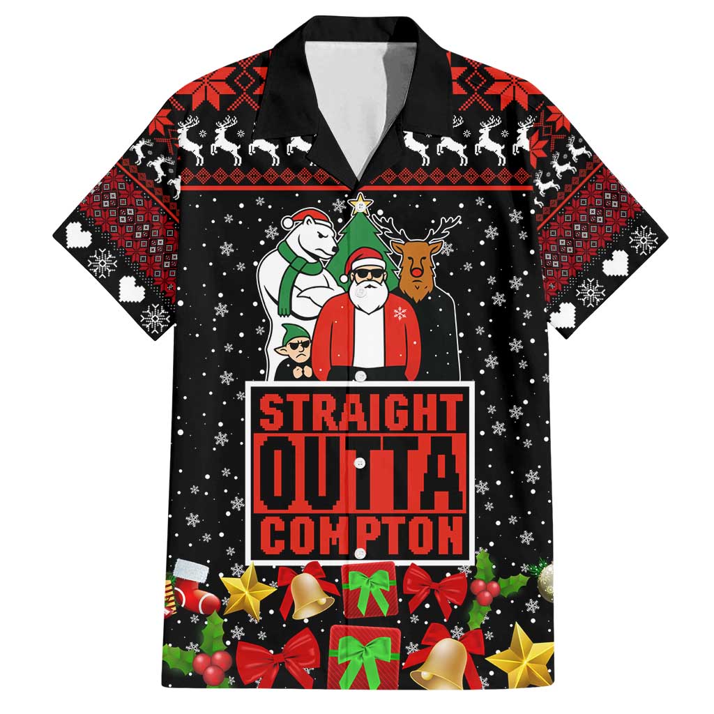 Christmas Straight Outta Gangsta Claus Family Matching Summer Maxi Dress and Hawaiian Shirt Xmas Holiday Patterns - Wonder Print Shop
