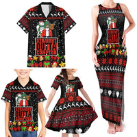 Christmas Straight Outta Gangsta Claus Family Matching Tank Maxi Dress and Hawaiian Shirt Xmas Holiday Patterns - Wonder Print Shop