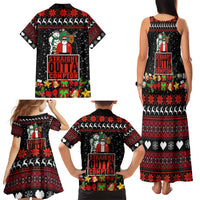 Christmas Straight Outta Gangsta Claus Family Matching Tank Maxi Dress and Hawaiian Shirt Xmas Holiday Patterns - Wonder Print Shop