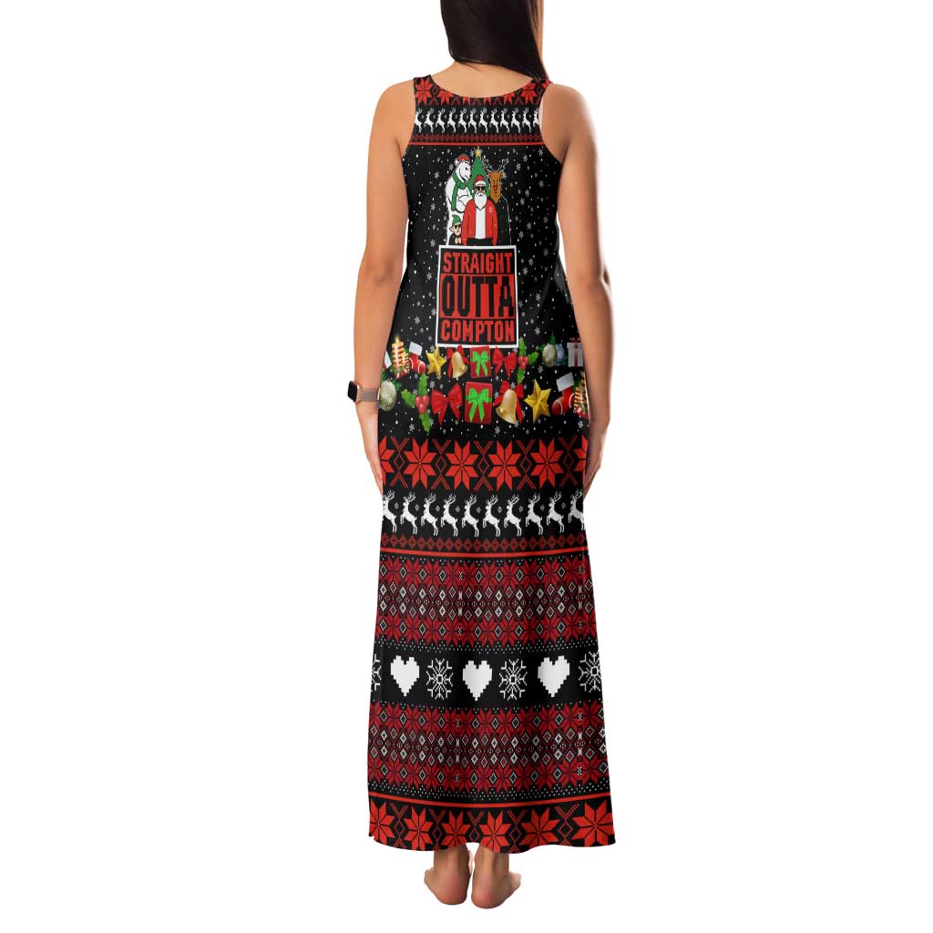 Christmas Straight Outta Gangsta Claus Family Matching Tank Maxi Dress and Hawaiian Shirt Xmas Holiday Patterns - Wonder Print Shop