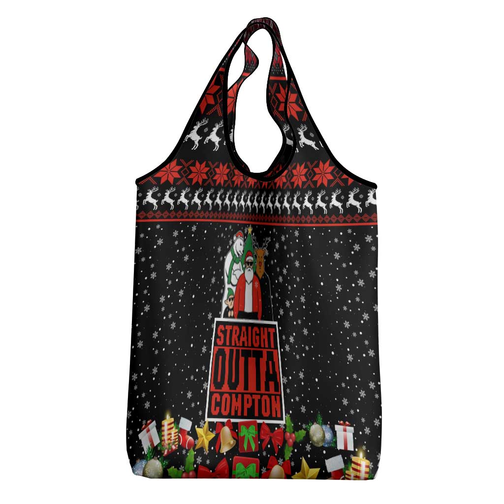 Christmas Straight Outta Gangsta Claus Grocery Bag Xmas Holiday Patterns - Wonder Print Shop