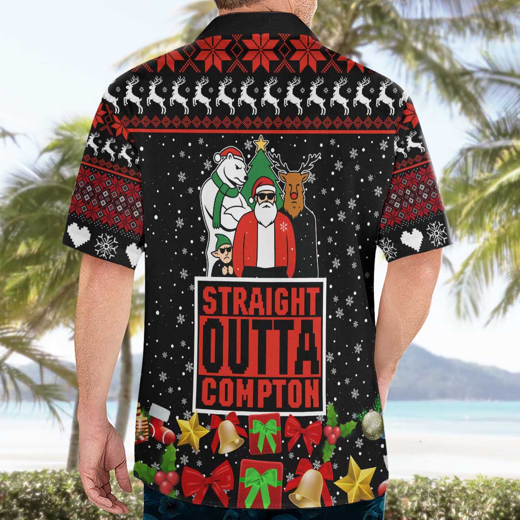 Christmas Straight Outta Gangsta Claus Hawaiian Shirt Xmas Holiday Patterns - Wonder Print Shop