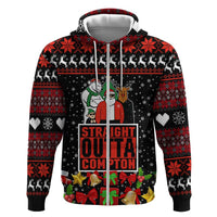 Christmas Straight Outta Gangsta Claus Hoodie Xmas Holiday Patterns - Wonder Print Shop