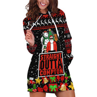 Christmas Straight Outta Gangsta Claus Hoodie Dress Xmas Holiday Patterns - Wonder Print Shop