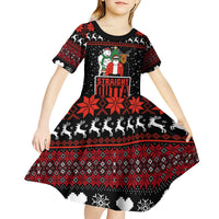 Christmas Straight Outta Gangsta Claus Kid Short Sleeve Dress Xmas Holiday Patterns - Wonder Print Shop