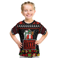 Christmas Straight Outta Gangsta Claus Kid T Shirt Xmas Holiday Patterns - Wonder Print Shop