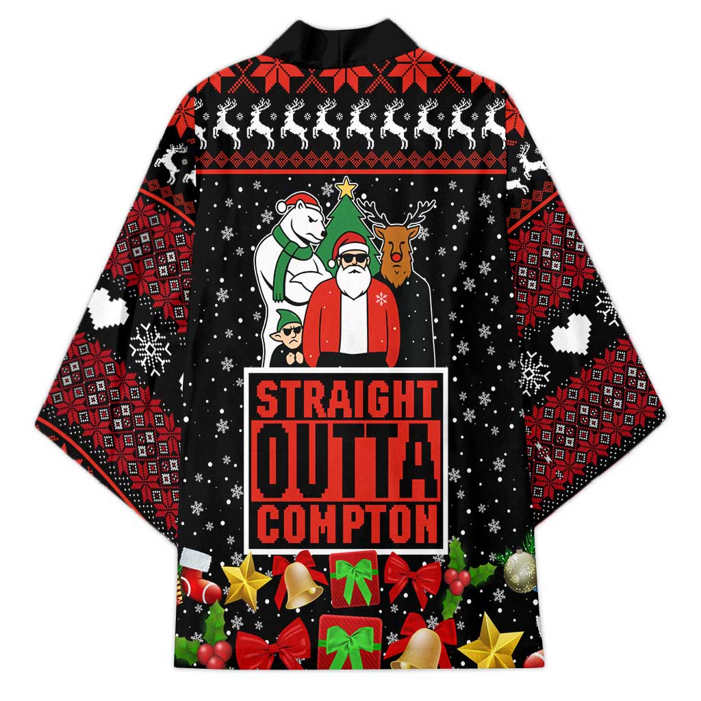 Christmas Straight Outta Gangsta Claus Kimono Xmas Holiday Patterns - Wonder Print Shop