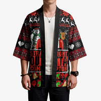Christmas Straight Outta Gangsta Claus Kimono Xmas Holiday Patterns - Wonder Print Shop