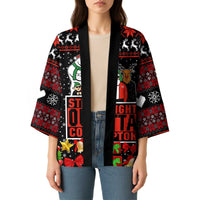 Christmas Straight Outta Gangsta Claus Kimono Xmas Holiday Patterns - Wonder Print Shop