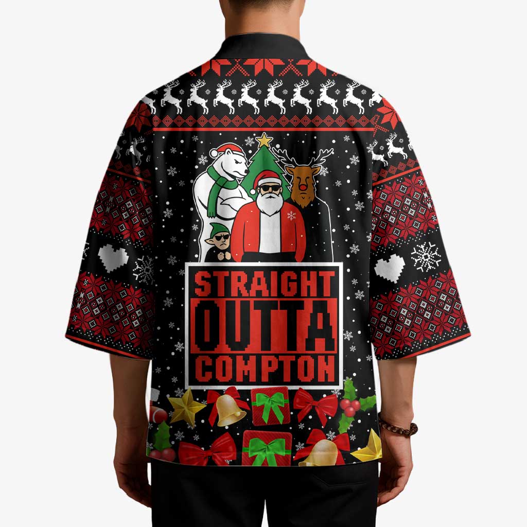 Christmas Straight Outta Gangsta Claus Kimono Xmas Holiday Patterns - Wonder Print Shop