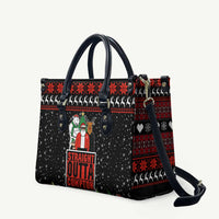 Christmas Straight Outta Gangsta Claus Leather Bag Xmas Holiday Patterns - Wonder Print Shop