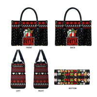 Christmas Straight Outta Gangsta Claus Leather Bag Xmas Holiday Patterns - Wonder Print Shop