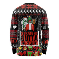 Christmas Straight Outta Gangsta Claus Long Sleeve Shirt Xmas Holiday Patterns - Wonder Print Shop