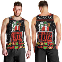 Christmas Straight Outta Gangsta Claus Men Tank Top Xmas Holiday Patterns - Wonder Print Shop