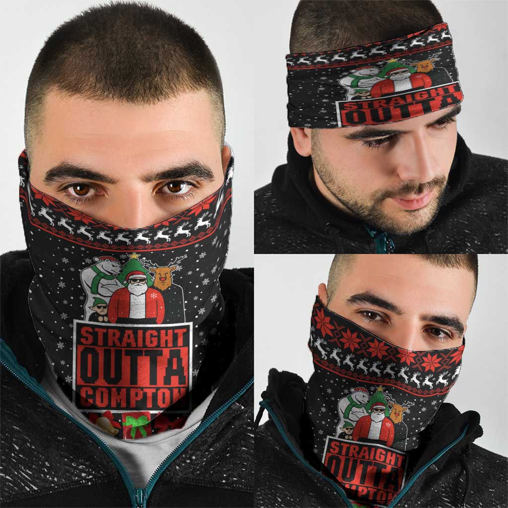Christmas Straight Outta Gangsta Claus Neck Gaiter Xmas Holiday Patterns - Wonder Print Shop
