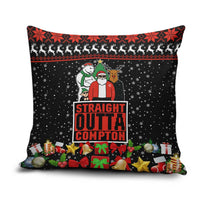 Christmas Straight Outta Gangsta Claus Pillow Cover Xmas Holiday Patterns - Wonder Print Shop