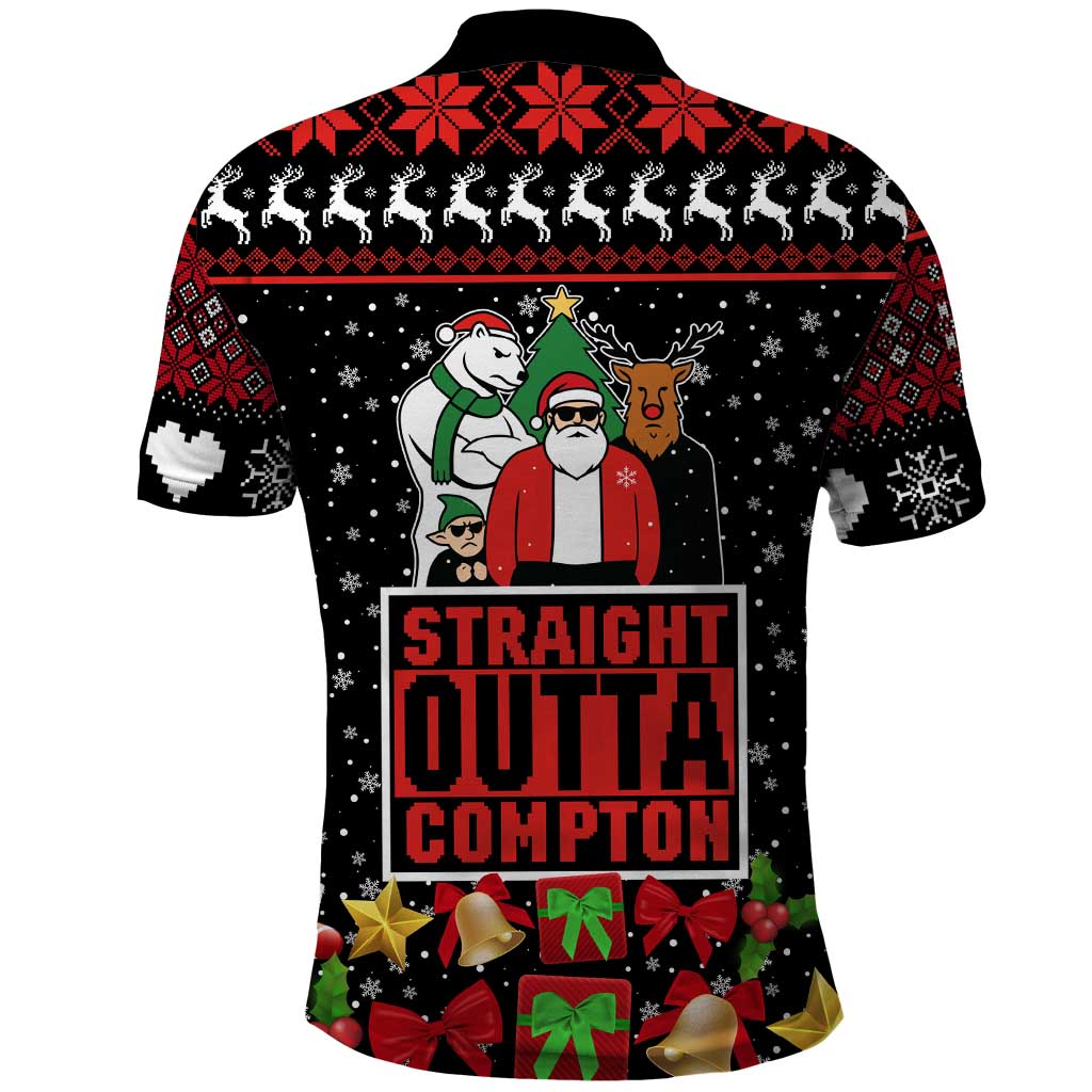 Christmas Straight Outta Gangsta Claus Polo Shirt Xmas Holiday Patterns - Wonder Print Shop